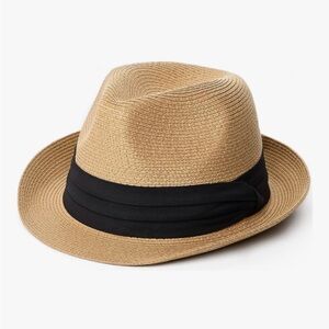 FURTALK Fedora Straw Sun Hat